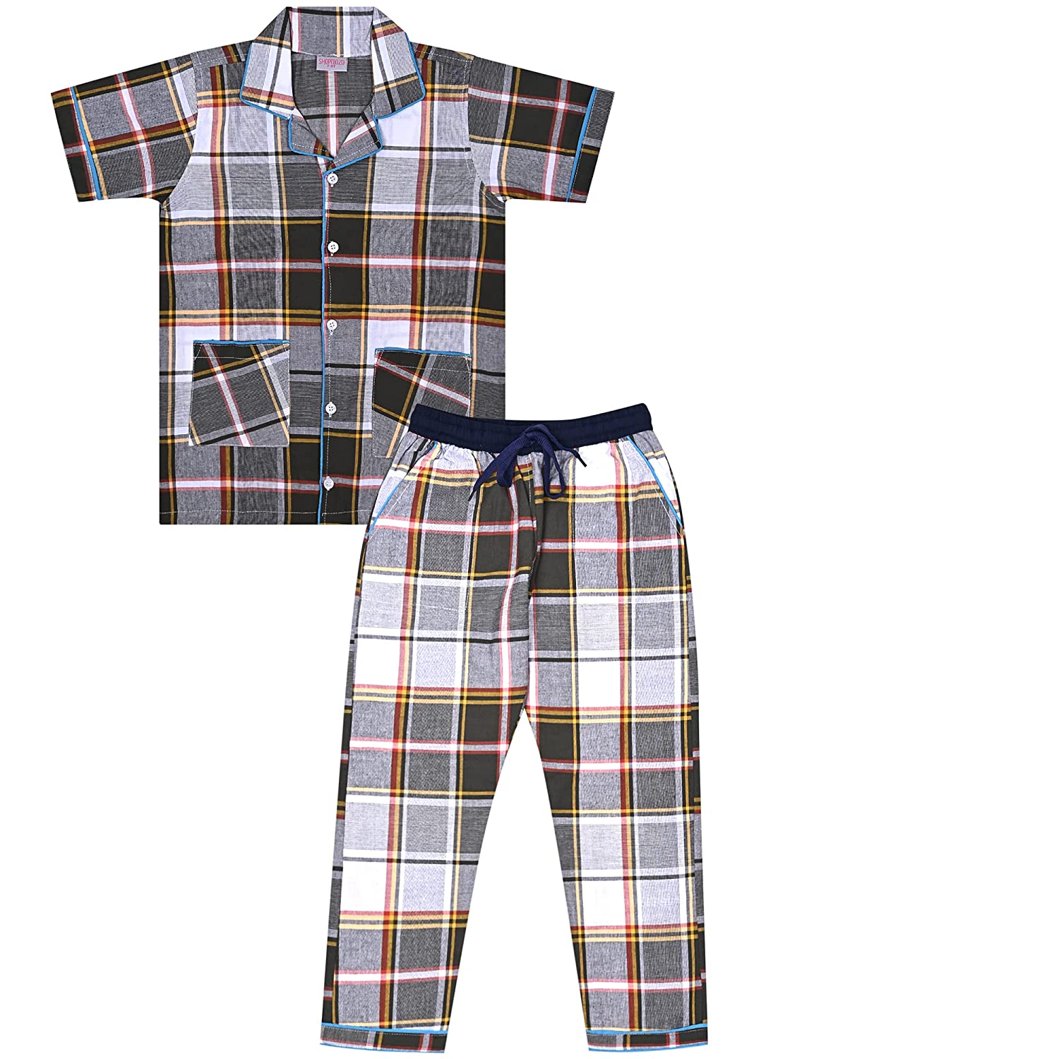 Boys discount plaid pyjamas